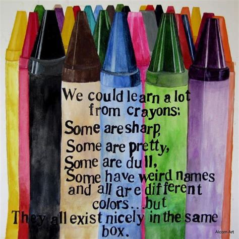 we could learn a lot from crayons crayon uplifting thoughts weird names