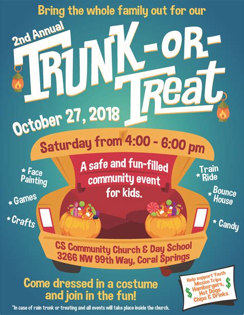 Trunk Or Treat Flyer Template Free Printable Templates