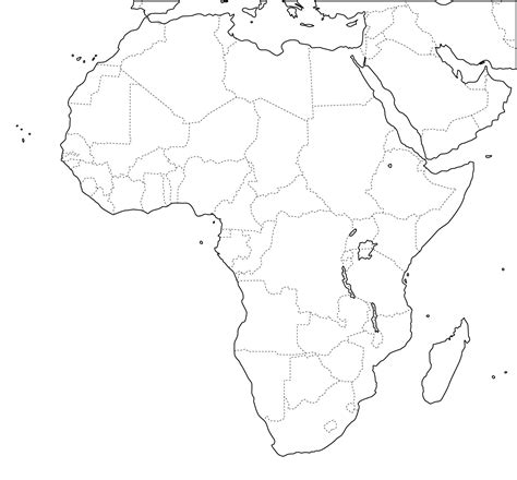 Mapa Político Mudo De África Mapa De Países De África Freemap