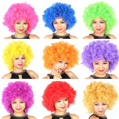 Free Shipping Fans Explosive Head Wig Dance Bar Wedding Party Dress Performance Props Wig Funny