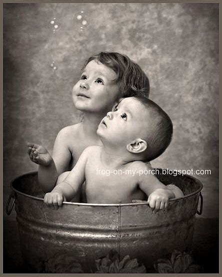 Use your hand or the washcloth with a tiny amount of mild soap to gently wash your baby's body. How to take baby washtub portaits