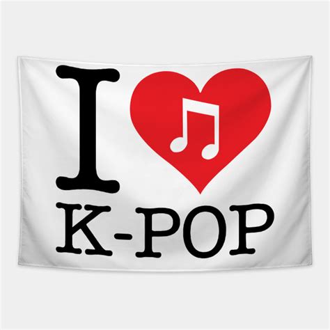 I Love Kpop Badge I Love Kpop Badge Tapestry Teepublic