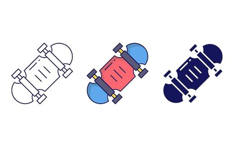 Premium Vector Skateboard Vector Icon