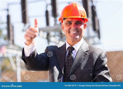 Manager Thumb Up Stock Image Image Of Electricity Male 43814279
