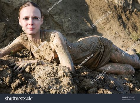 Sexy Woman Lying Mud All Stained Stock Photo 38510605 Shutterstock