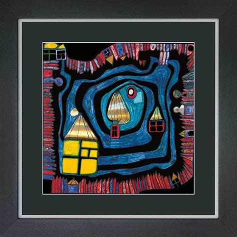 3 Hundertwasser Bilder mit Rahmen günstig im Set Manchmal sagen bilder mehr als tausend worte.