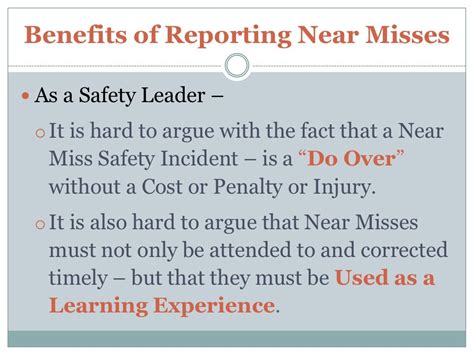 How To Increase Near Miss Reporting