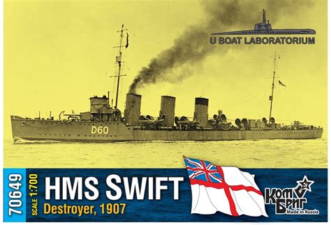 British Destroyer Hms Swift With E Parts 1907