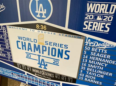 Los Angeles La Dodgers Dodger Stadium Replica Scoreboard 2020 Etsy