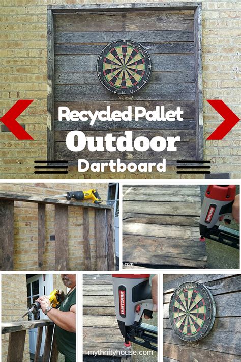 Full size 17 inch dart board double sided dartboard target board 6 darts game. DIY Outdoor Dartboard Made from Pallets | My Thrifty House