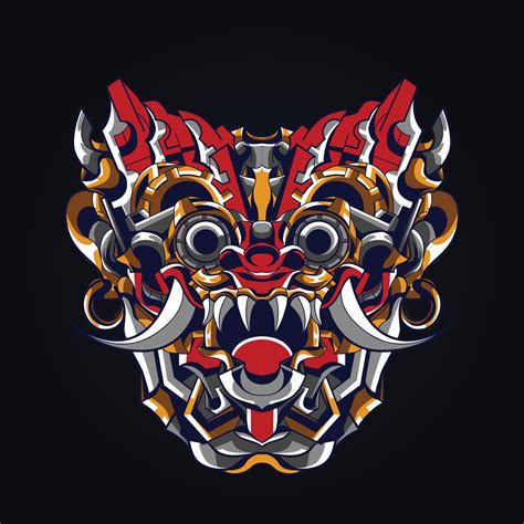 Culture Balinese Indonesian Mascot Logo Vector Illustration 2867411