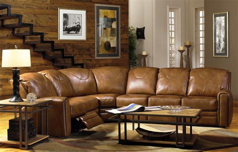 Handsome de sede chocolate brown leather curved sectional. Living Room Furniture L Shaped Light Brown Genuine Leather ...