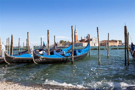 Gondolas In Grand Channel Venice Italy Stock Photo Image Of Tower
