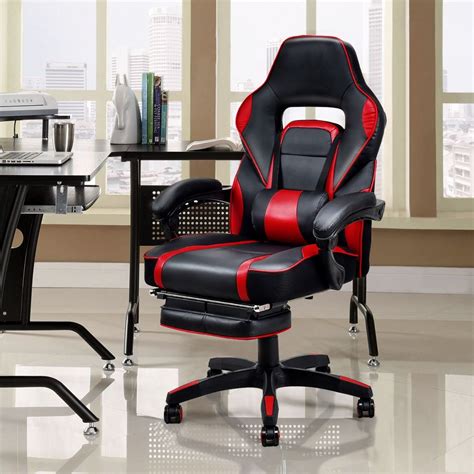 Play games or work for long hours comfortably sitting on a gaming office chair! Ergonomic High Back Racing Gaming Chair Swivel Computer ...