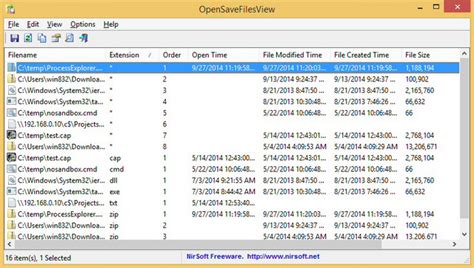 Nirsofts Opensavefilesview Displays Recently Opened And Saved Files