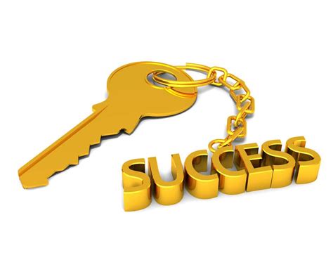 Golden Key With Success Keychain Free Image Download