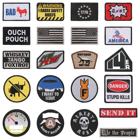 14er Tactical Morale Patches 21 Pack Hook And Loop Backed 3” X 2” Embroidered Perfect