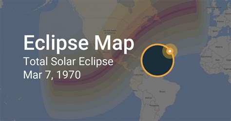 Eclipse Path Of Total Solar Eclipse On March 7 1970