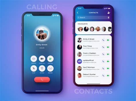 Calling And Contacts Page Uplabs