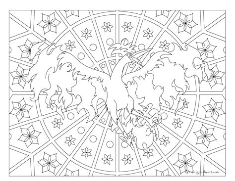 40+ pokemon coloring pages for adults for printing and coloring. #146 Moltres Pokemon Coloring Page · Windingpathsart.com