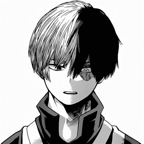 Тодороки Blanco Y Negro Imagenes De Manga Anime Personajes De Anime