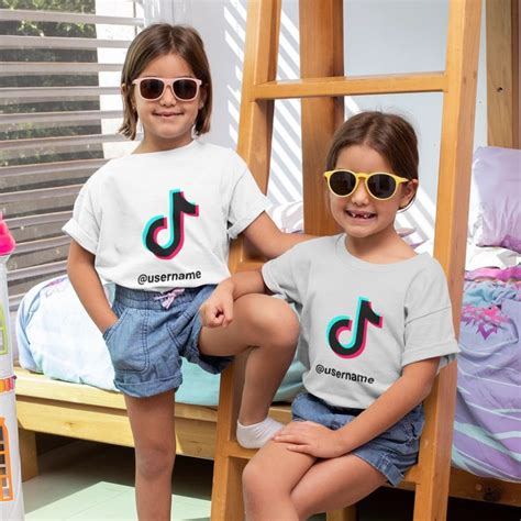 Kids Tiktok Tshirt With Username Famous Shirts Instagram Party 12th