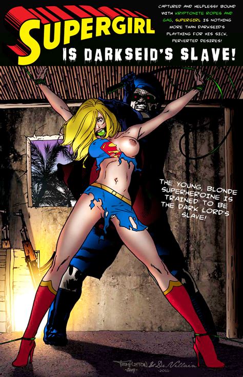 Rule 34 2009 2011 Blonde Hair Blue Skirt Bondage Boots Captured Comic Cover Darkseid Dc