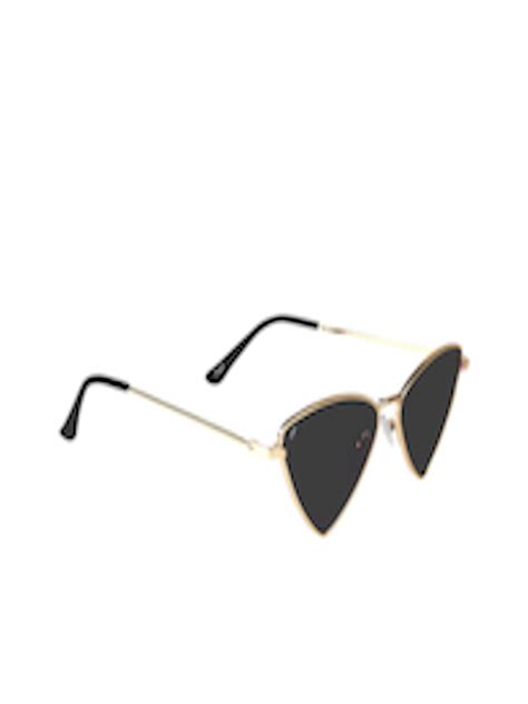 Buy Floyd Unisex Black Lens Gold Toned Other Sunglasses With Uv