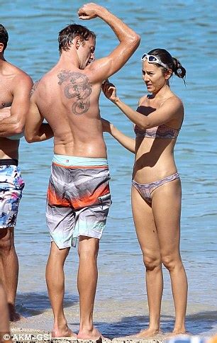 Newlywed Jessica Michibata Displays Her Pert Derriere In Thong Bikini On Beach With Husband