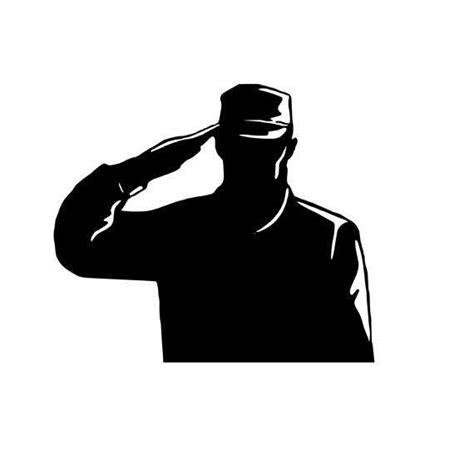 Soldier Saluting Silhouette At Getdrawings Free Download