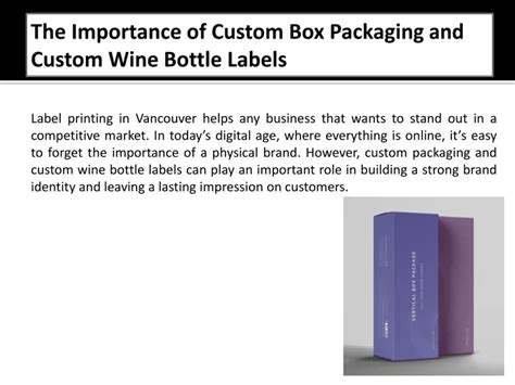 Ppt The Importance Of Custom Box Packaging And Custom Wine Bottle