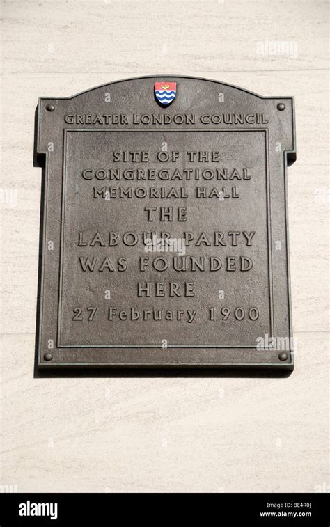 Plaque Marking The Site Of The Congregational Memorial Hall Where The