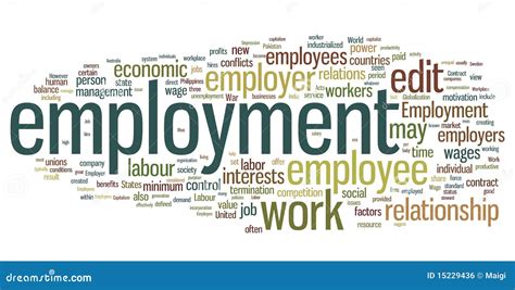Employment Word Cloud Stock Vector Illustration Of Textual 15229436
