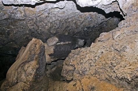 Petrified Lava Underground Lava Cave Natural Background Tenerife