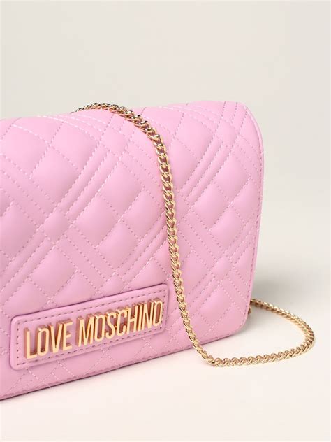 Love Moschino Borsa A Tracolla In Nappa Sintetica Trapuntata Lilla