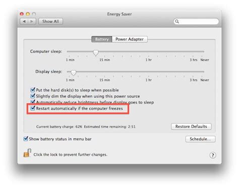 Automatically Restart Your Mac if it Freezes in OS X Lion