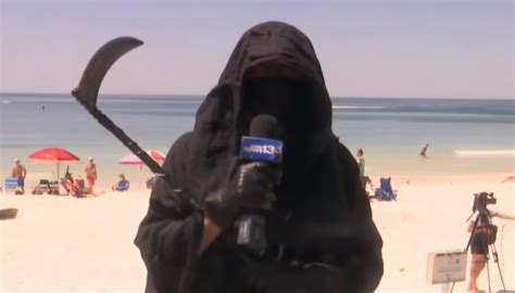 Lawyer Dressed As Grim Reaper Protests Florida Beach Reopening