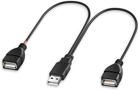 Onvian Usb Splitter Cable Male To 2 Female Adapter Usb A