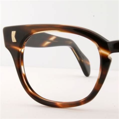 Vintage Mens Smoke Amber Par 9 Eyeglass Liberty Optical Frames Eyewear