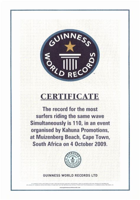 Fake Guinness World Record Certificate Lovely Certificate Of Within