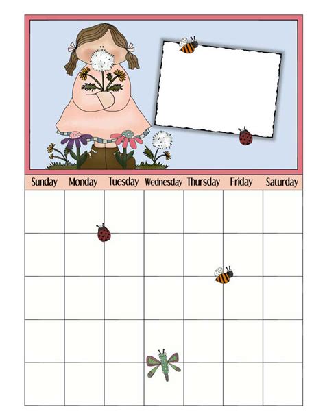 May Printable Calendar Can Be Used For Any Year Flowers And Bees