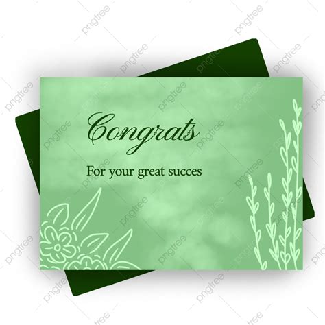 Green Template Card Congratulations Design Template Download On Pngtree