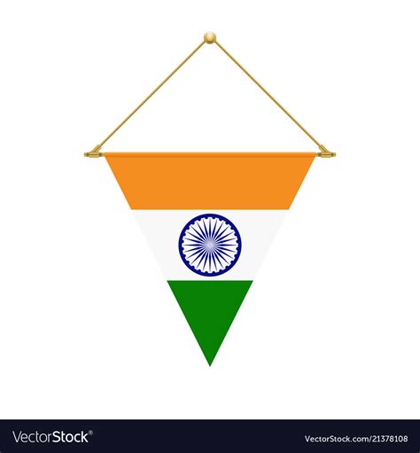 Indian Triangle Flag Hanging Royalty Free Vector Image