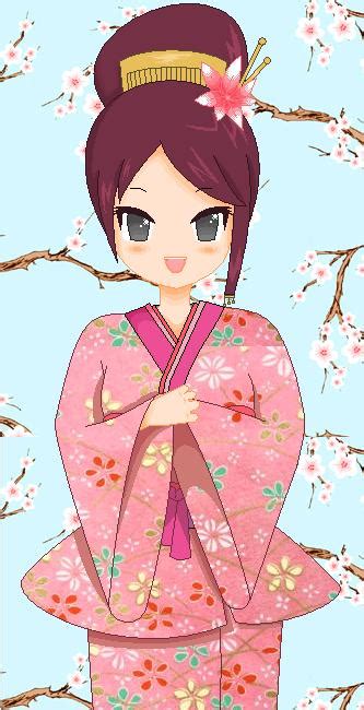 Cherry Blossom Kimono Picture By Miyaoko Sama Drawingnow