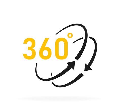 Premium Vector 360 Degrees View Icon Logo Design For Video Panoramic