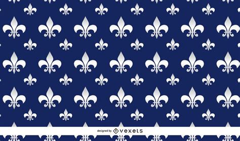 Fleur De Lis Blue Pattern Design Vector Download