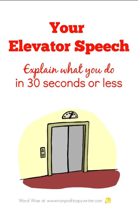 Your Elevator Speech Can You Explain What You Do In 30 Seconds