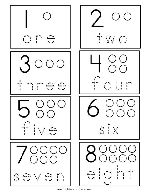 Different ranges of numbers available. Number Worksheets - Sight Words, Reading, Writing ...