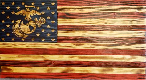 Custom Wood American Flags