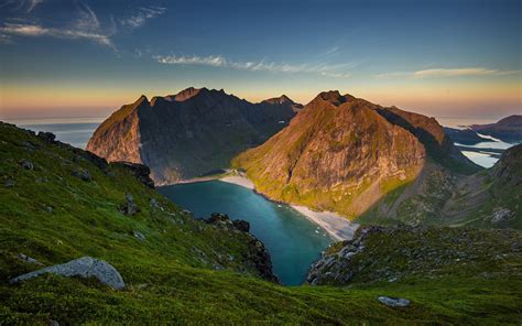 Masaüstü 2560x1600 Piksel Defne Sahil Manzara Dağ Doğa Norveç
